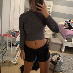 urban outfitters crop mock neck sweater